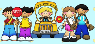 Picture of school bus and students